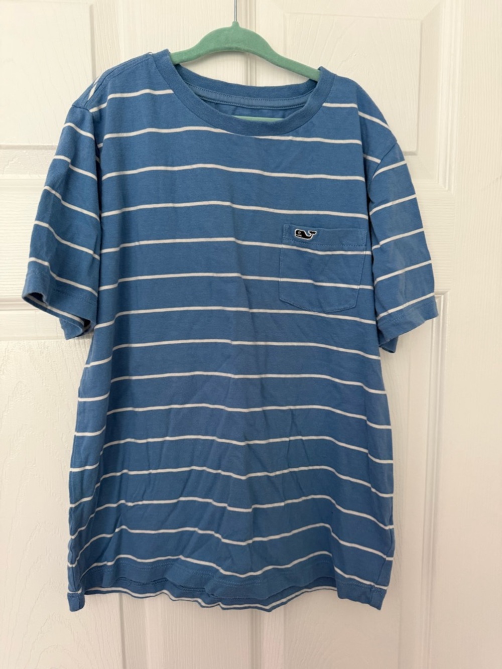 Vineyard Vines Blue and White Striped Pocket Tee